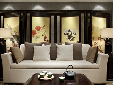 中式客厅屏风效果图