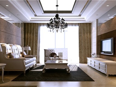 123平欧式风格家装案例图客厅飘窗