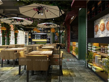 沈阳万达商场Piace pizza 餐厅项目设计饮品区