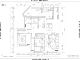 COCO蜜城90平米簡約風格平面布置戶型圖