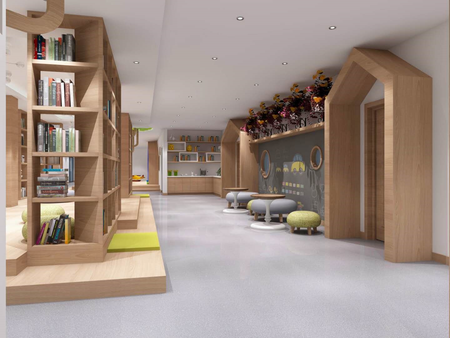 浙江宝贝世家幼儿园设计1500㎡  西安言筑商业空间设计
