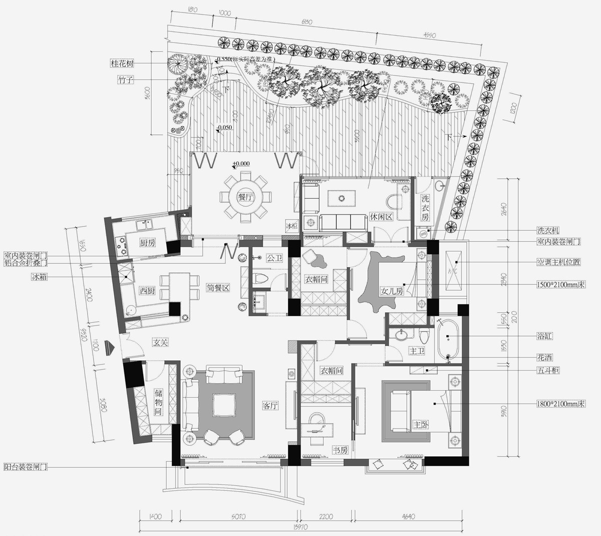 【藍(lán)調(diào)設(shè)計(jì)】招商海月花園-現(xiàn)代美式