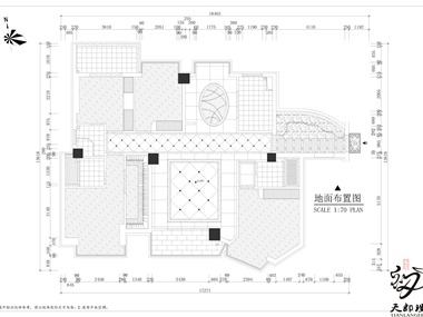 中式家装地材铺装图