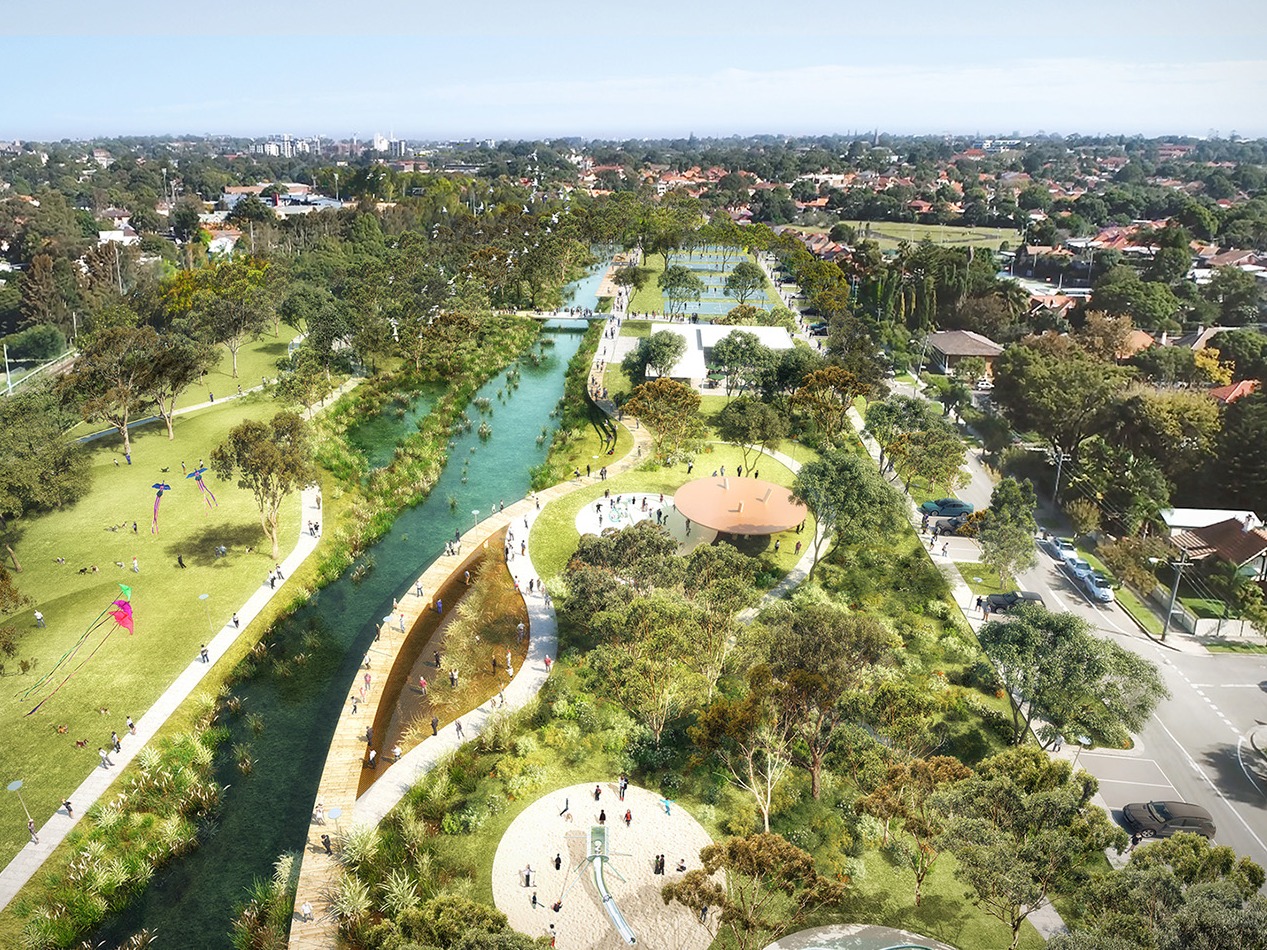 悉尼GreenWay东部城区走廊规划草案，多功能的线性绿色走廊