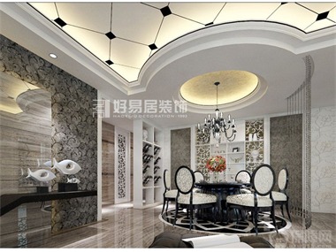 本居室风格定位为新古典现代欧式，典雅的黑白灰贯穿整